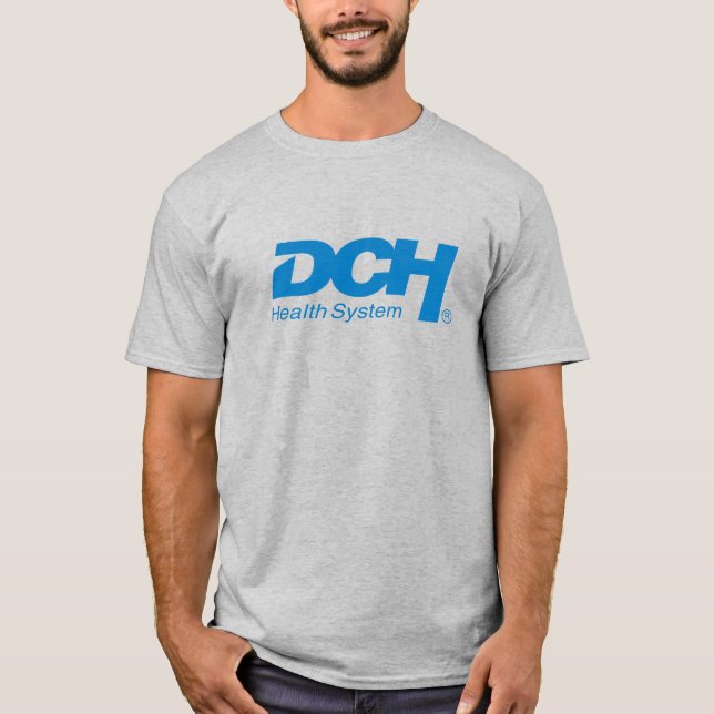 Men's - Basic Gray - Big DCH Blue Logo T-Shirt (Front)