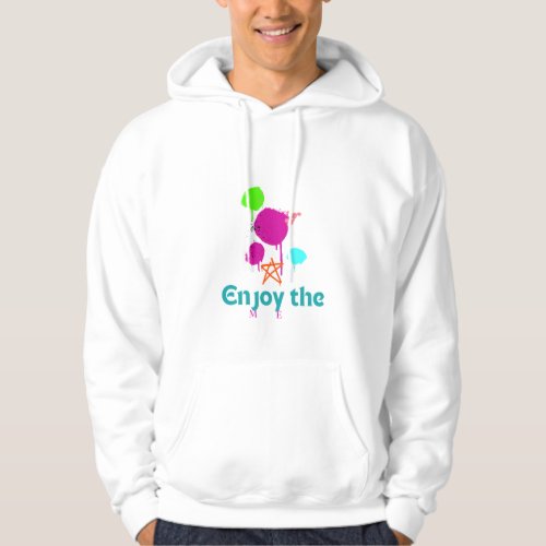 Mens basic hooded sweatshirt with a stylis design