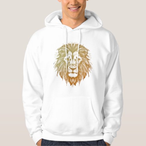 Mens Basic lion Hooded Sweatshirt