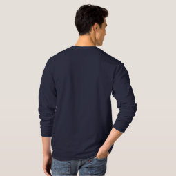 Men's Basic Long Sleeve T-Shirt NAVY BLUE | Zazzle