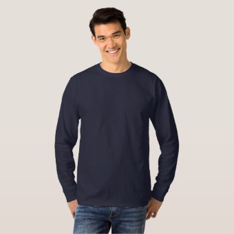Men's Basic Long Sleeve T-Shirt NAVY BLUE | Zazzle