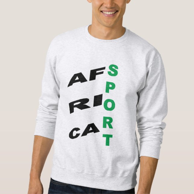 Men's Basic Sweatshirt ash  DESIGN  AFRICA SPORT  (Front)