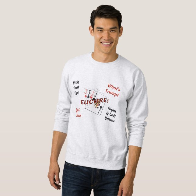 Men's Basic Sweatshirt - Euchre! (Front Full)