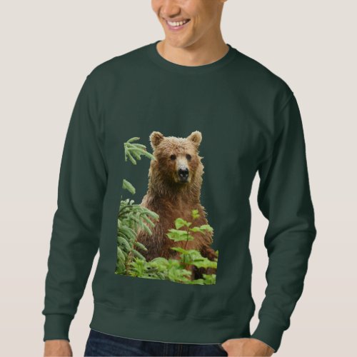 Mens Basic Sweatshirt w grizzly bears