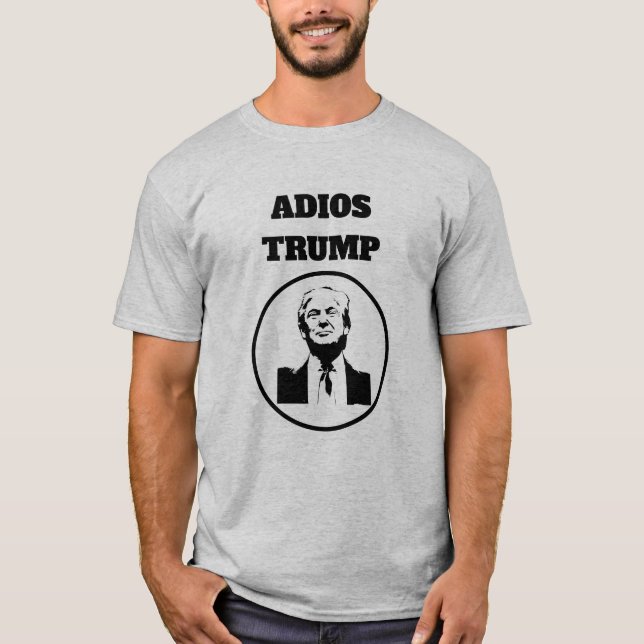 Men's Basic T-Shirt  -  Adios Trump (Front)