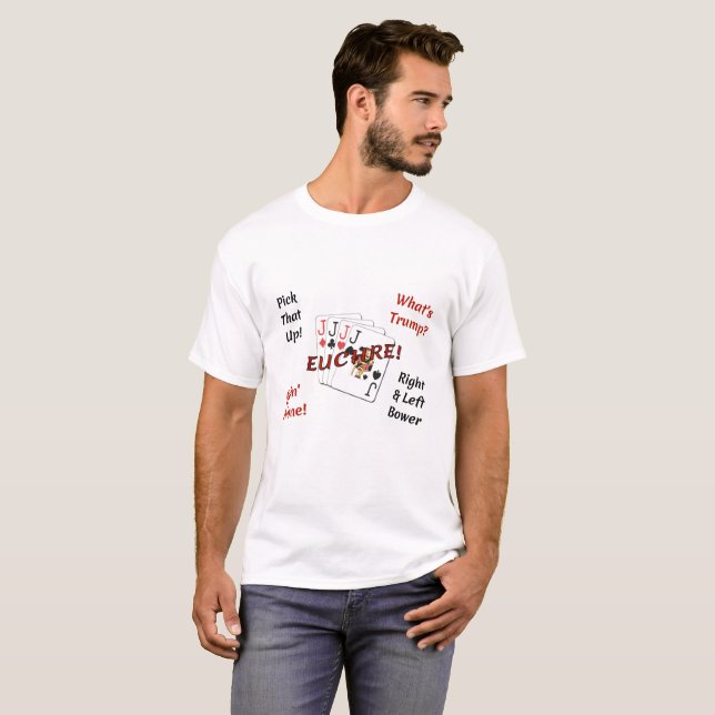Men's Basic T-Shirt - Euchre! (Front Full)