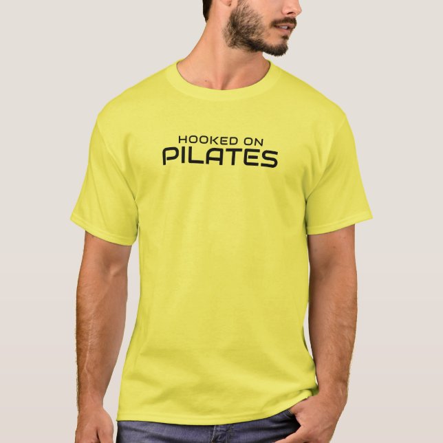 Men's Basic T-Shirt | Hooked on Pilates (Front)