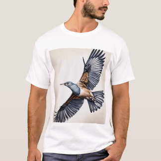 Men's Basic T-Shirt Printed Bird