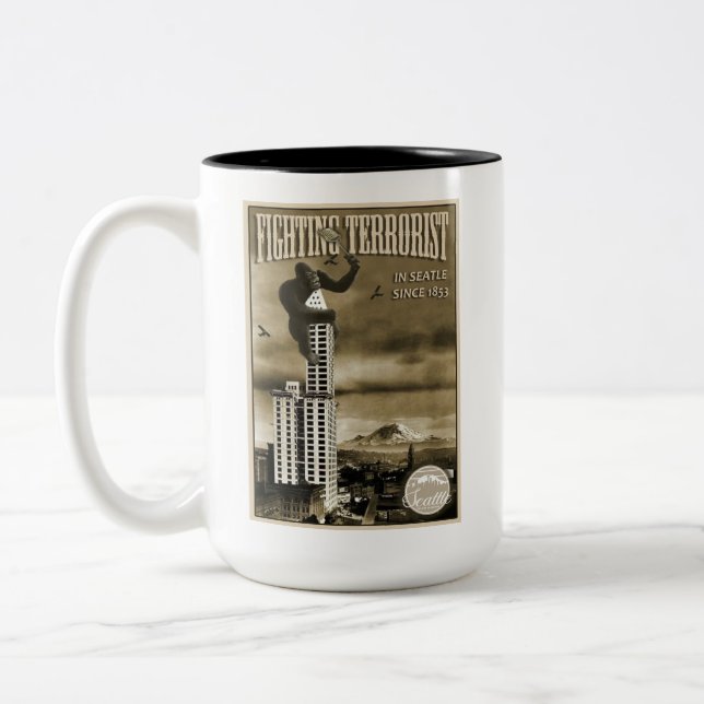 Men's Basic T-Shirt Two-Tone Coffee Mug (Left)