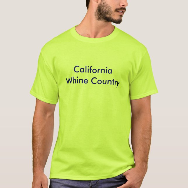 Mens Basic T-Shirt w/ California Whine Country (Front)
