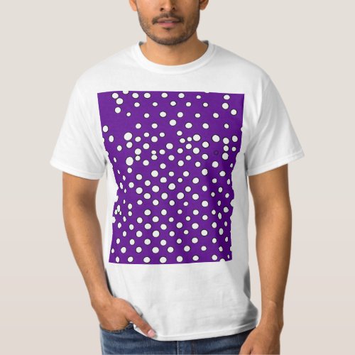 Mens Basic T_Shpolka dot pattern purple  T_Shirt