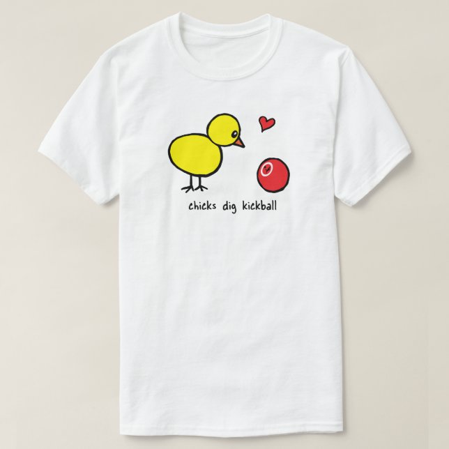 Men's Basic Tee - Chicks Dig Kickball (Design Front)