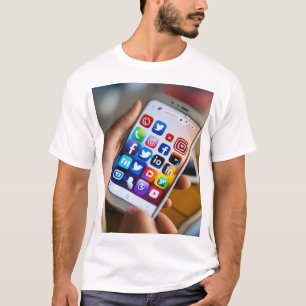 Mens Basic Tee Shirt like Social Media