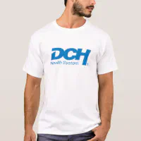 Men's - Basic White - Big DCH Blue Logo T-Shirt | Zazzle