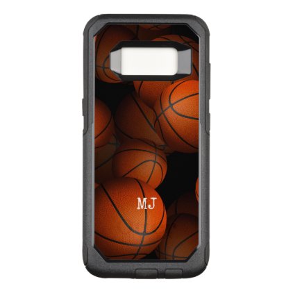 Men&#39;s basketball custom monogrammed OtterBox commuter samsung galaxy s8 case