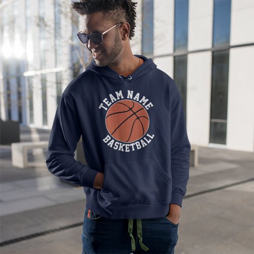 Mens Basketball Custom Team Player Jersey Number Hoodie