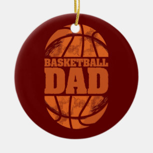 Mens Basketball Dad Father's Day for Basketball Ceramic Ornament