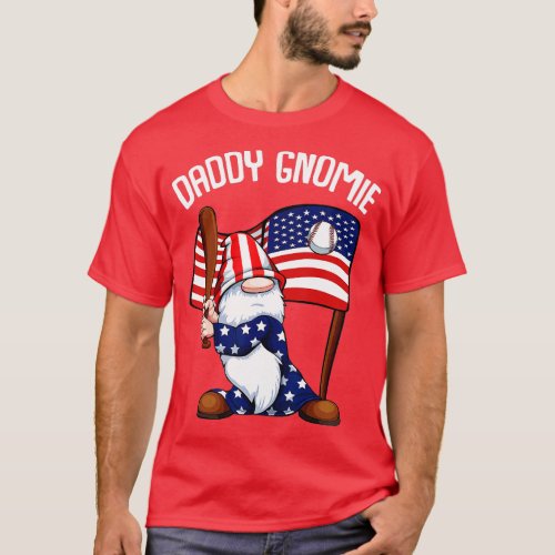 Mens Basketball Daddy Gnome 4th Of July American M T_Shirt