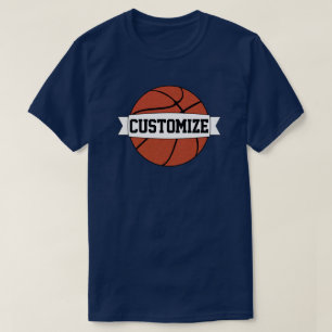 Men's Basketball Player or Coach Custom Team Name T-Shirt