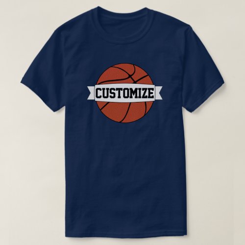 Mens Basketball Player or Coach Custom Team Name T_Shirt