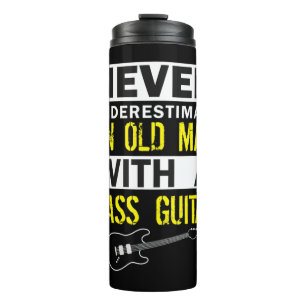 Mens Bass Player Musician Gift Father Grandfather Thermal Tumbler