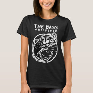 Mens bass whisper fishing rod gift performance T-Shirt