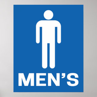 Mens Bathroom Posters | Zazzle