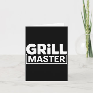 Mens bbq grill master backyard barbecue smoke king card