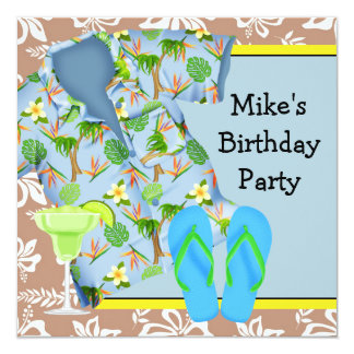 Hawaiian Shirt Party Invitations 4