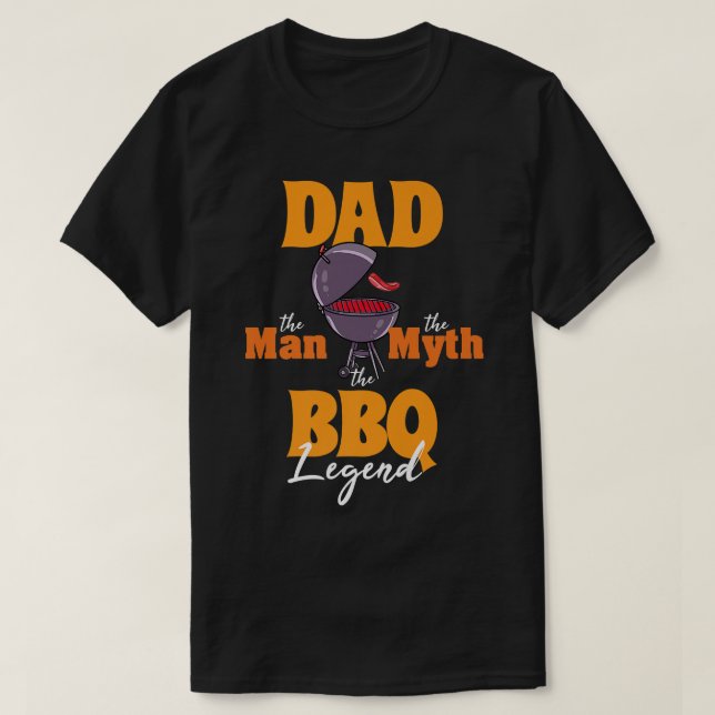 Mens BBQ Smoker Dad Grilling Grill Master Father's T-Shirt (Design Front)