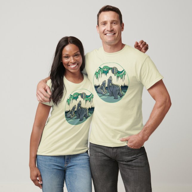 Men's Bear Art T-shirt Organic Bear Art Shirt (Unisex)