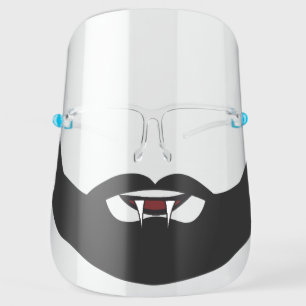 Men's Beard Vampire Teeth Funny Face Shield