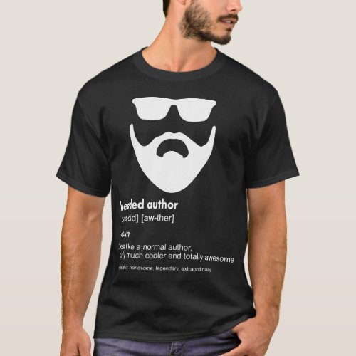 Mens Bearded Author Shirt Funny Beard Writing Writ