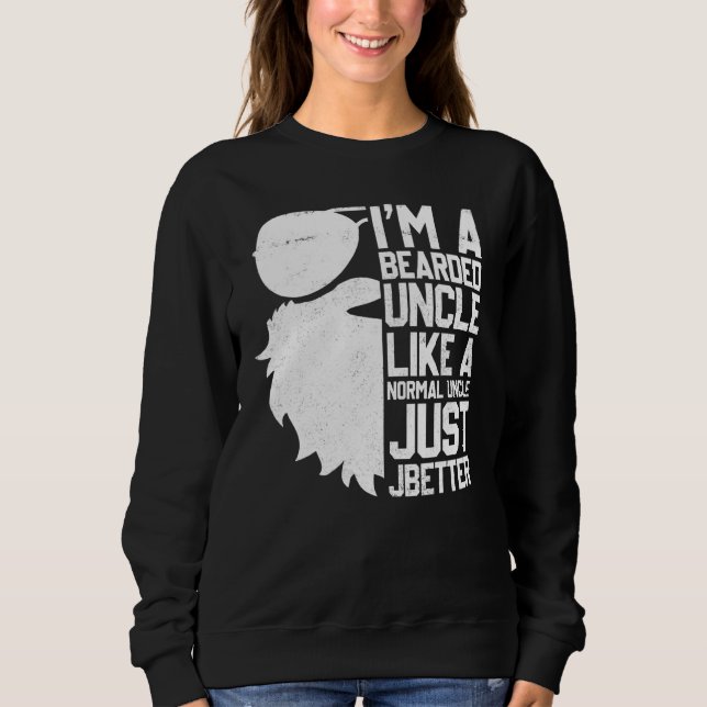 Mens Bearded Uncle Beard Humor Uncle Sweatshirt (Front)