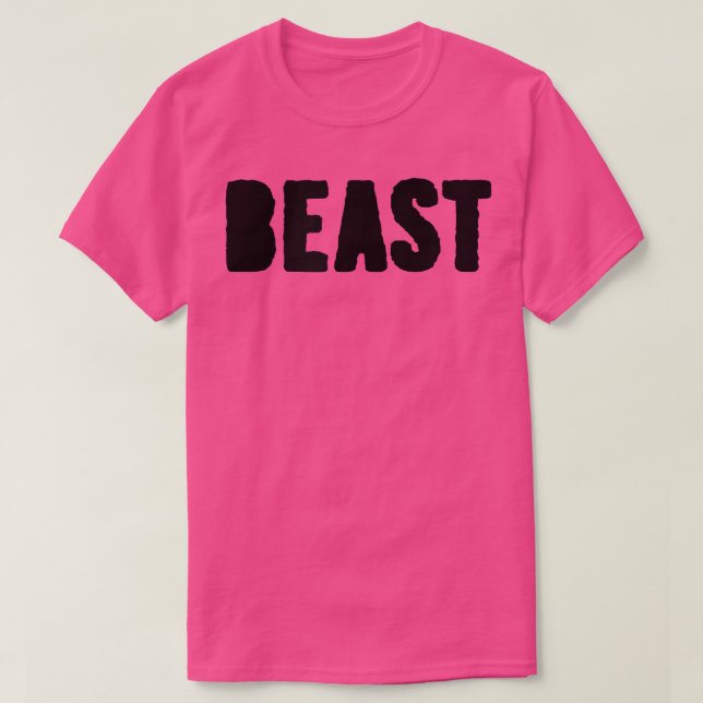 Mens BEAST Gym Fitness Workout Bodybuilding Motiva T-Shirt (Design Front)