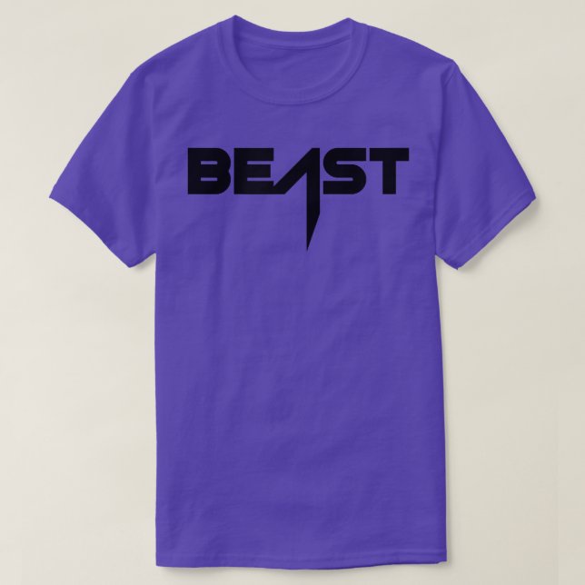 Mens BEAST Gym Fitness Workout Bodybuilding Motiva T-Shirt (Design Front)