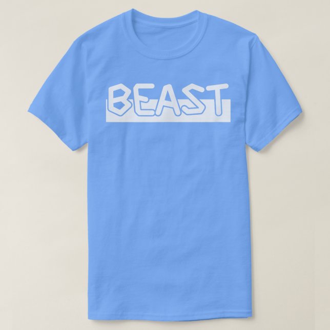 Mens BEAST Gym Fitness Workout Bodybuilding Motiva T-Shirt (Design Front)