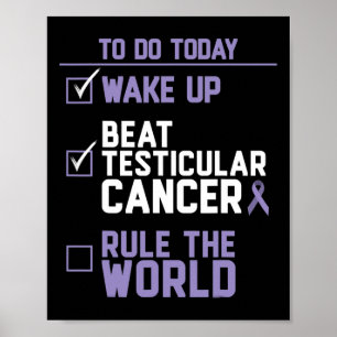 Mens Beat Testicular Cancer Rule the World  Poster