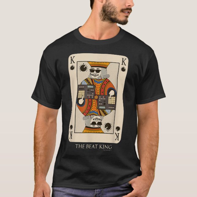 Mens Beatmaker King for Music Producer and Dj T-Shirt (Front)