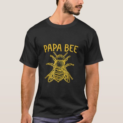 Mens Bee Shirt Papa Dad Father Keeper Keeping Apia