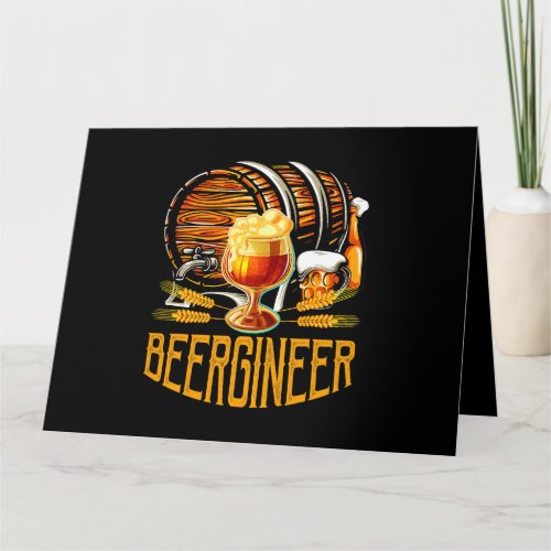 Mens Beergineer Homebrew Home Brewing Craft Beer B Card