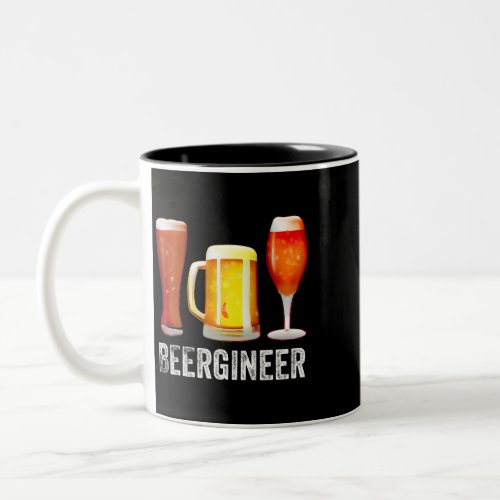 Mens Beergineer Homebrew Home Brewing Craft Beer B Two_Tone Coffee Mug
