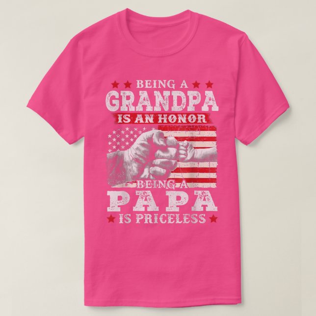 Mens being grandpa is an honor being papa is price T-Shirt (Design Front)