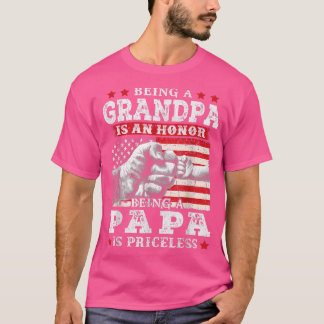 Mens being grandpa is an honor being papa is price T-Shirt