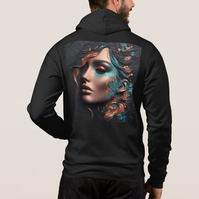 Men's Bella+Canvas Full-Zip - Abstract 28 Hoodie (Back)