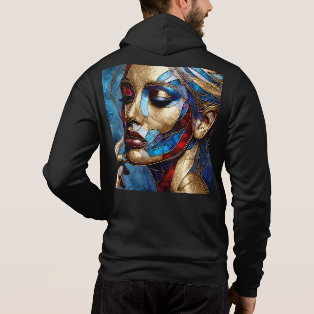 Men's Bella+Canvas Full-Zip - Abstract 44 Hoodie (Back)