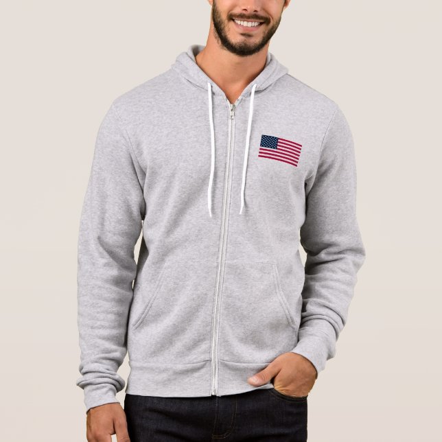 Men's Bella+Canvas Full-Zip Hoodie USA (Front)
