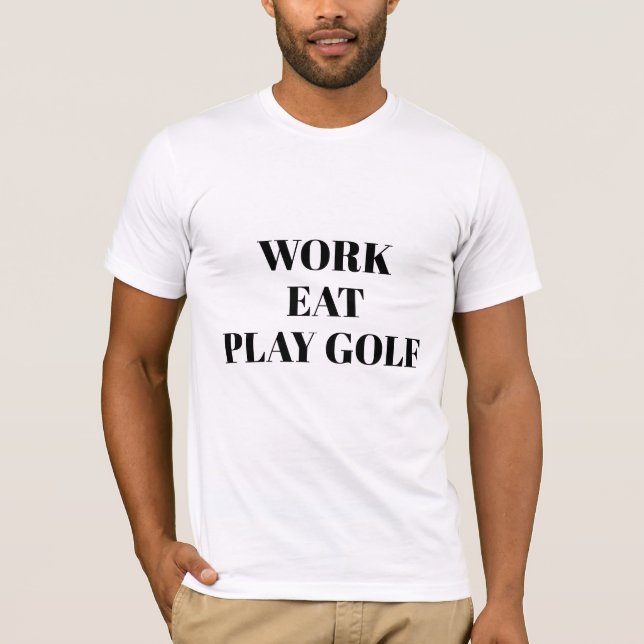 Mens Bella Canvas T-Shirt-Play Golf T-Shirt (Front)