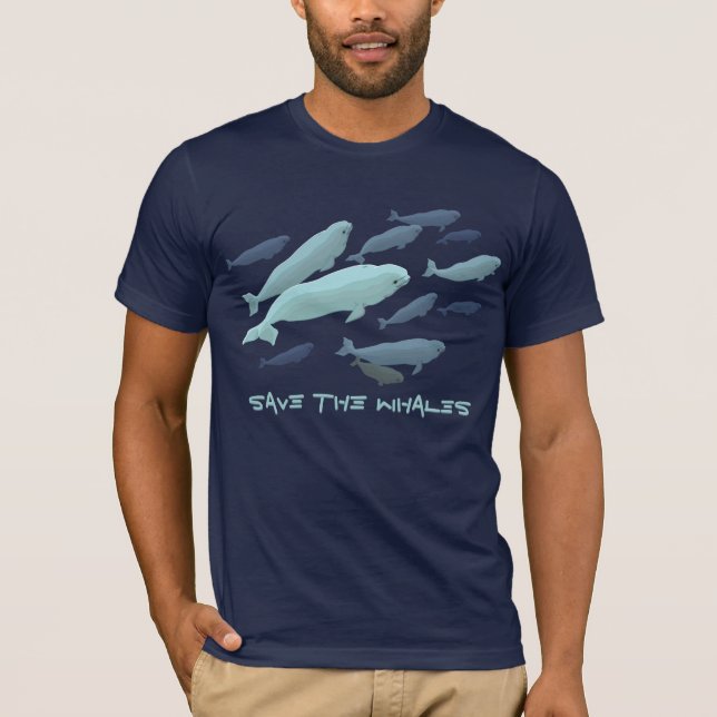 Men's Beluga Top Beluga Whale Shirts (Front)