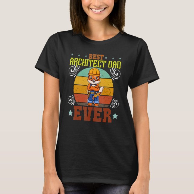 Mens Best Architect Dad Ever Draftsman Father's Da T-Shirt (Front)